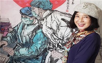 پیام نقاش چینی به هنرمندان ایرانی، کمک به مردم در مهار کرونا